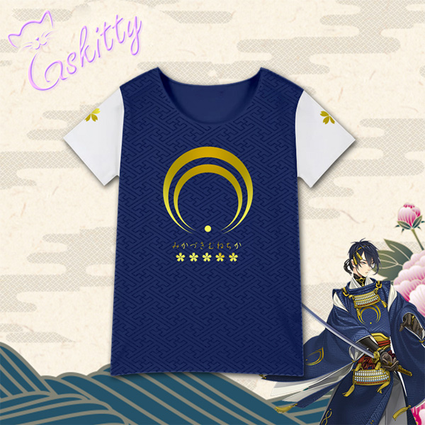 刀剣乱舞 太刀 三日月宗近 Tシャツ コス衣装